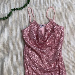 Pink sequins dress